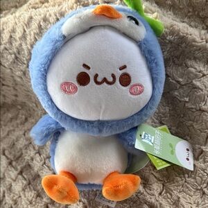 *NEW* Kawaii Blue Plush dumpling 🥟 in penguin outfit